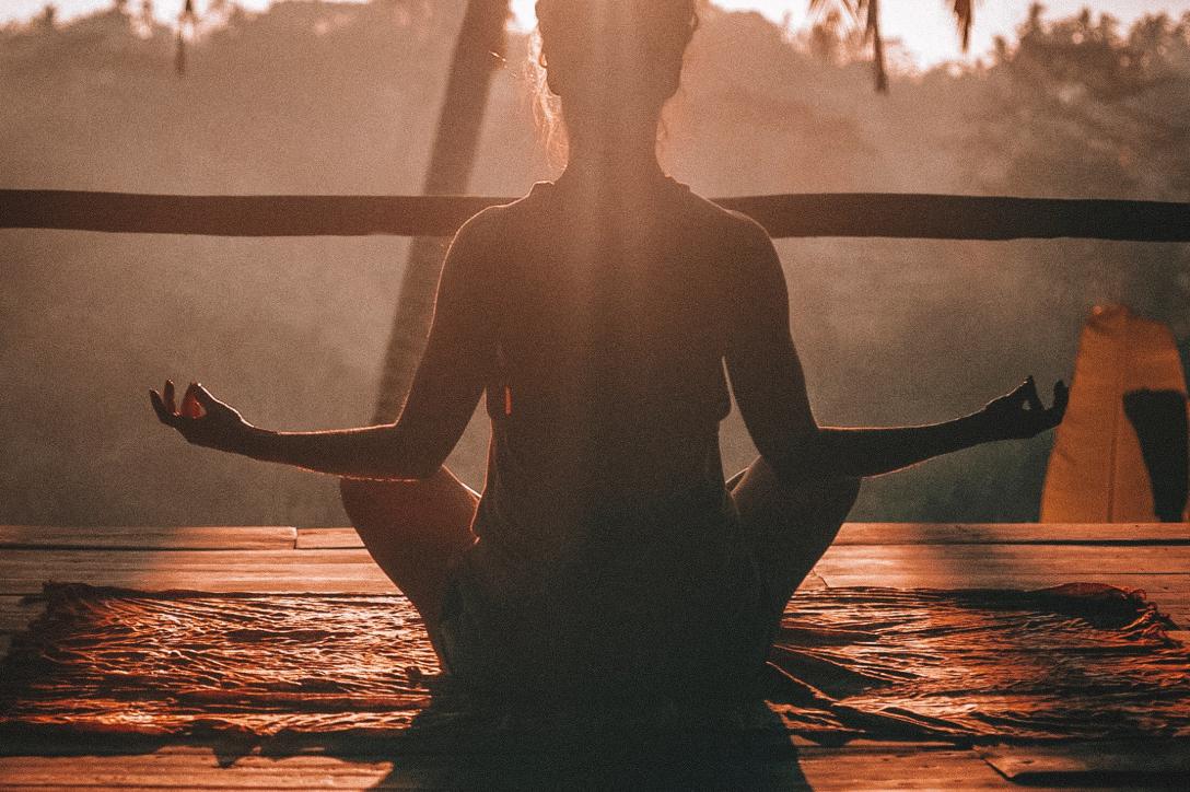 Girl meditating